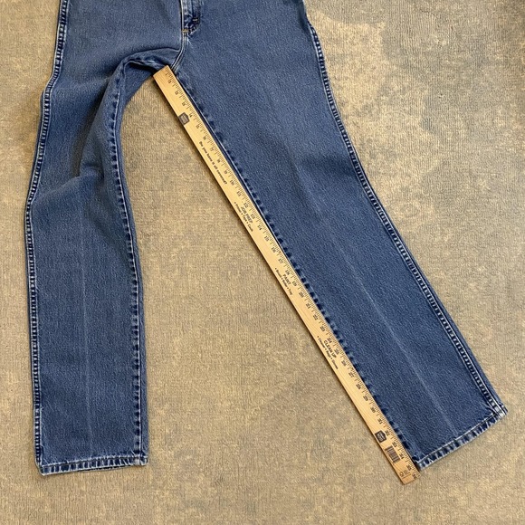 Wrangler George Strait Jeans Mens 34x36 Blue Medium Wash Straight Denim Pants - Picture 6 of 12